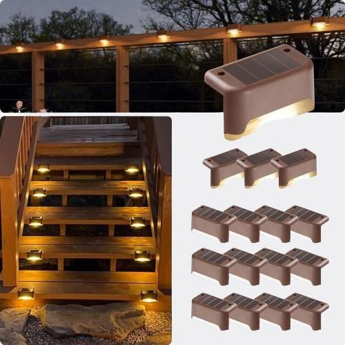 Solar Deck Lights Outdoor (Pack of 8)