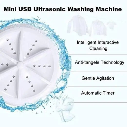 Portable Mini Washing Machine (Ultrasonic Turbine Washer) - Mini Bucket Washing Machine