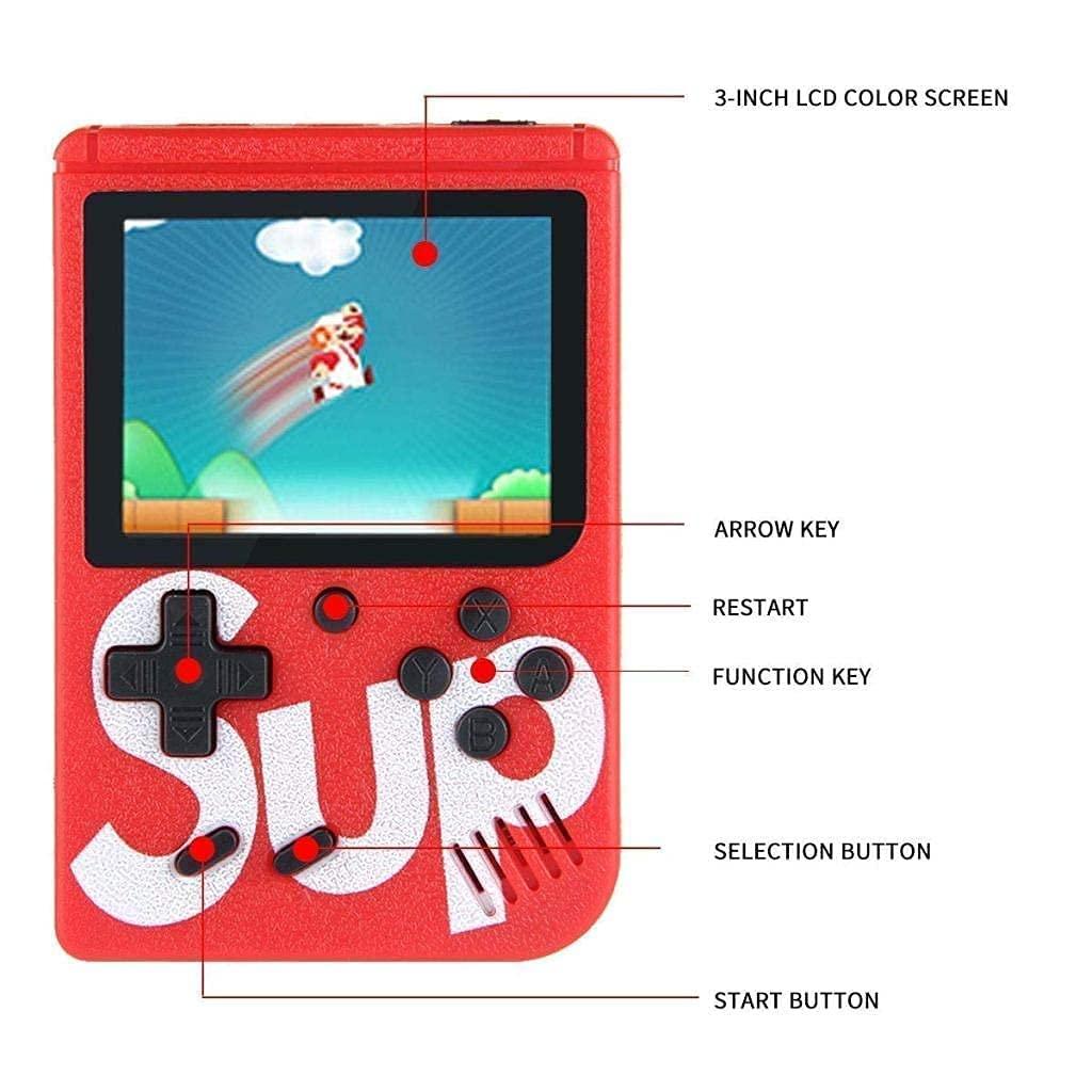 400 in 1 Video Games Portable Console, Led Screen and USB Rechargeable, Handheld Console, Classic Retro Game Box Toy for Kids Boys & Girls (Multi Color ,1 pcs)