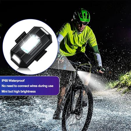 7 Colours Exterior Night Signal LED Light With USB for Bikes/Cars (Pack Of 2)