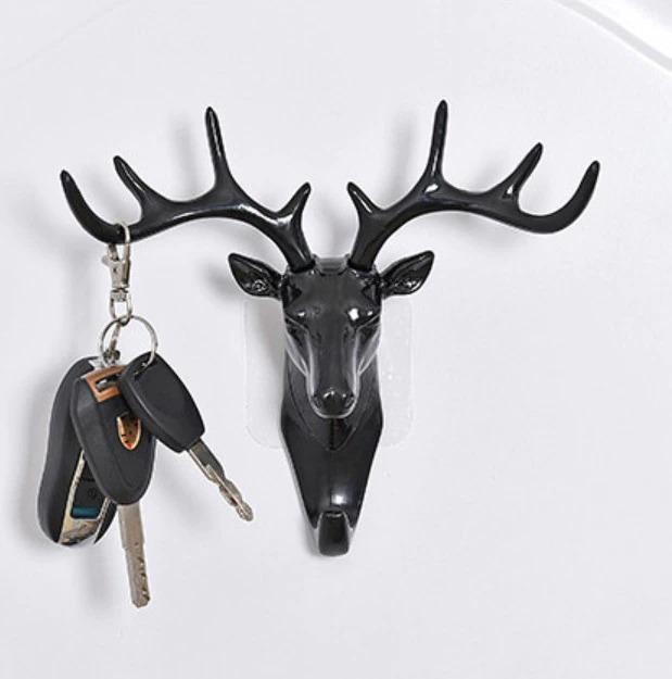 Hanging Hooks - Self Adhesive Deer Head Hanging Hook (Pack of 1)