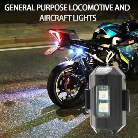 7 Colours Exterior Night Signal LED Light With USB for Bikes/Cars (Pack Of 2)