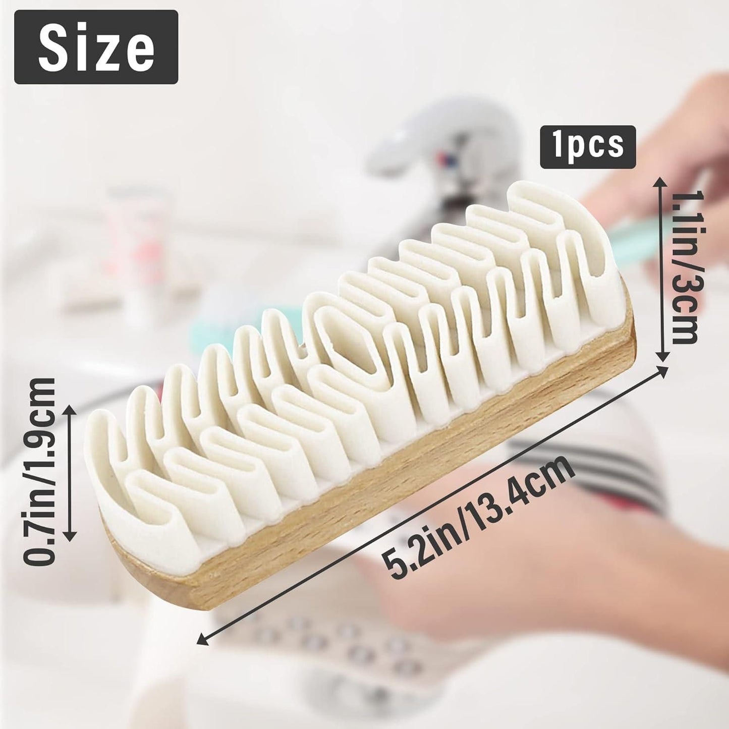 2 in 1 Rubber Shoe Cleaning Brush - Natural Rubber