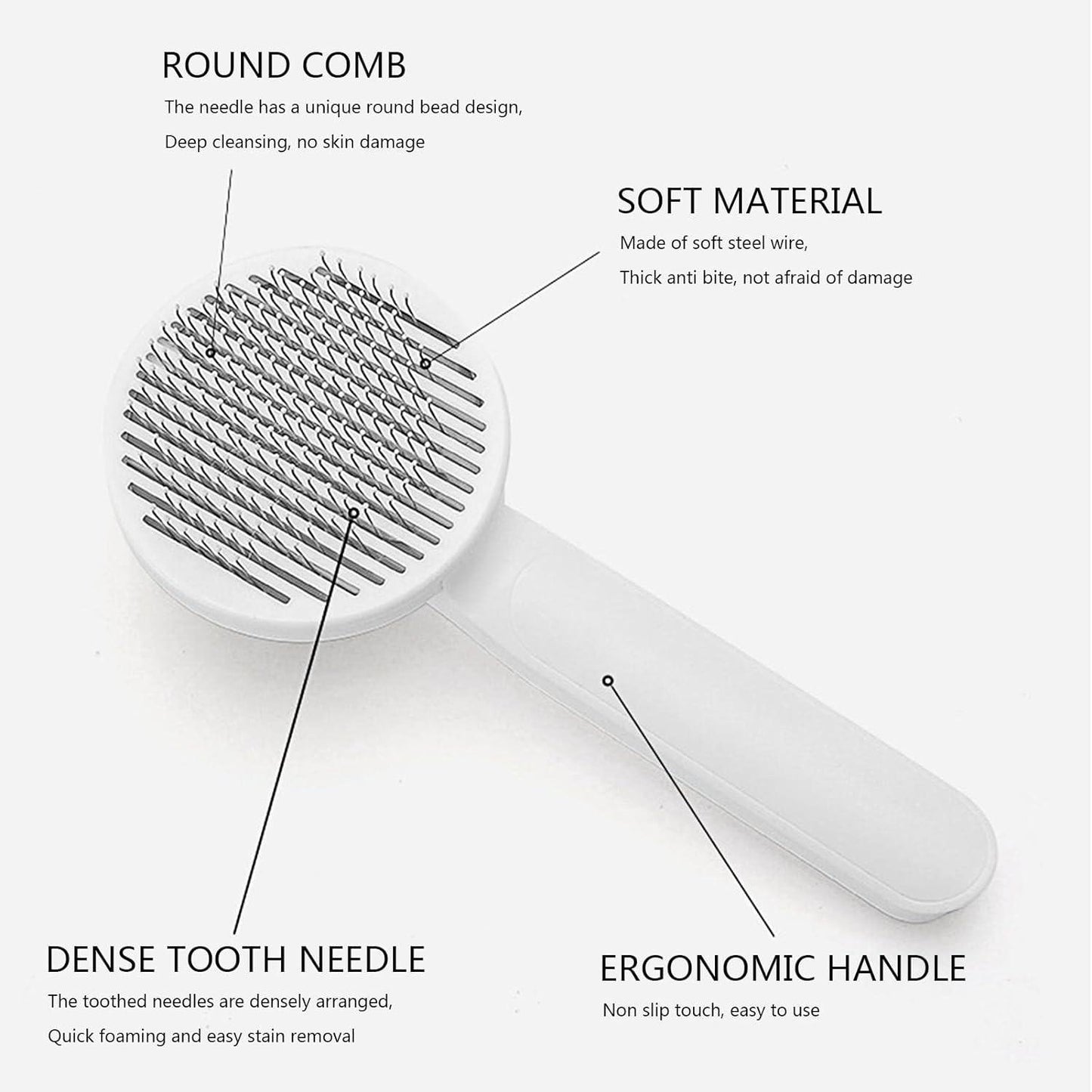 Stainless Steel Pet Hair Removal Brush