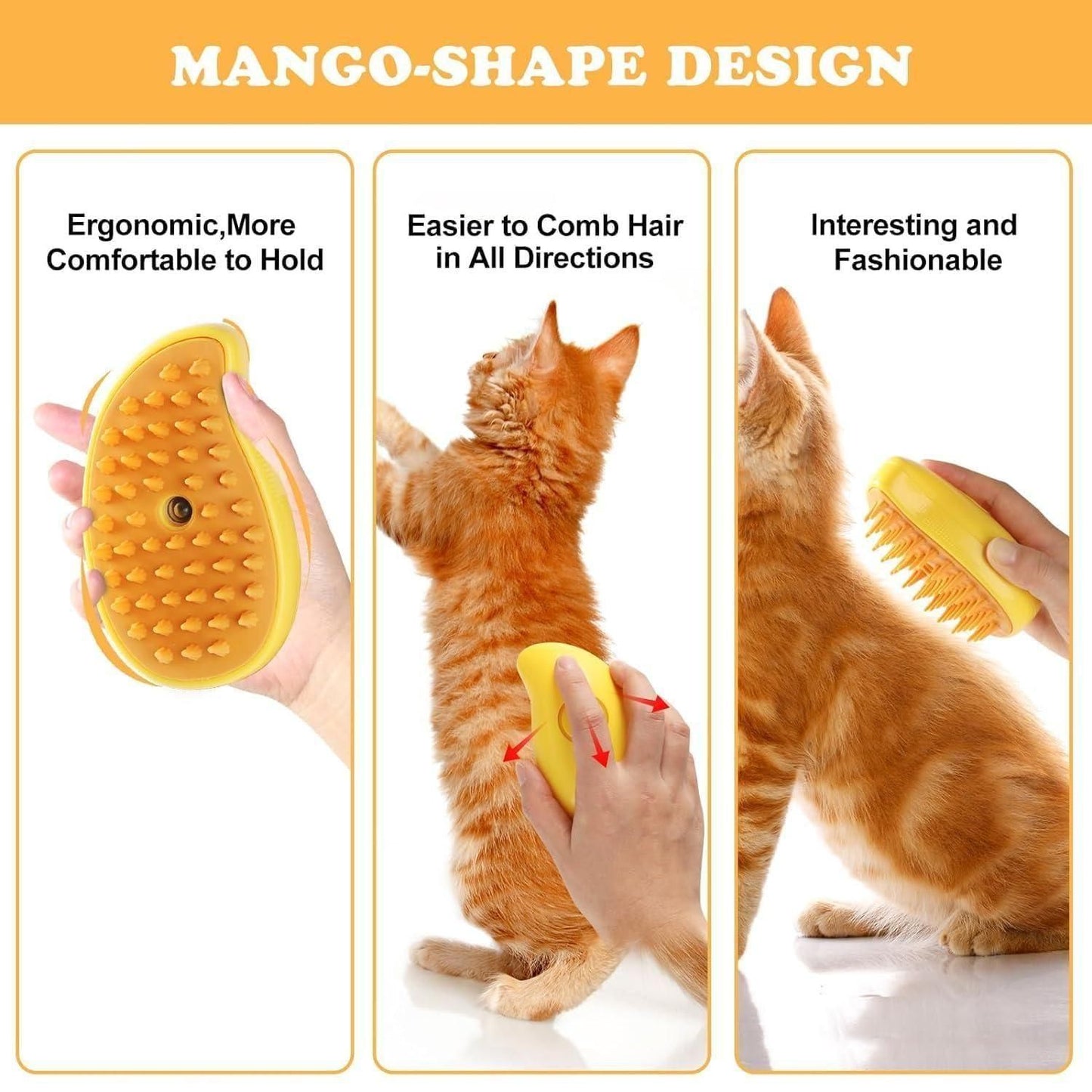 New Viral Steaming Pet Brush. Soothing Steam Massager for Cats & Dogs.