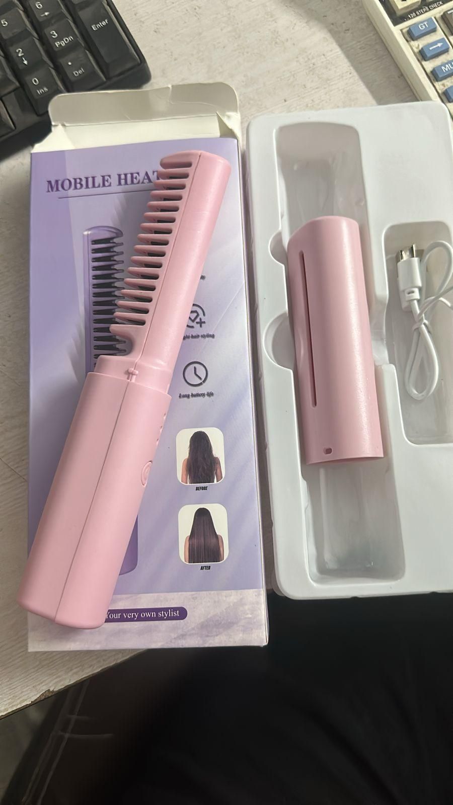 Portable Mini Hair Straightener Comb