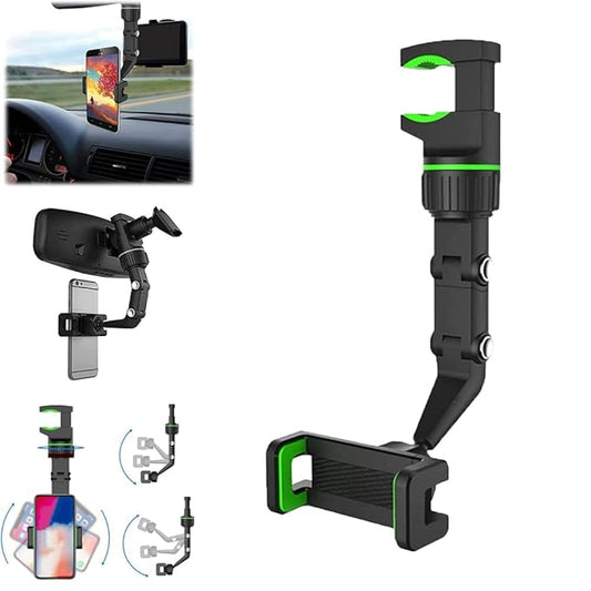 Phone Holder for Car, Easy 360°Rotatable Retractable Car Phone Holder