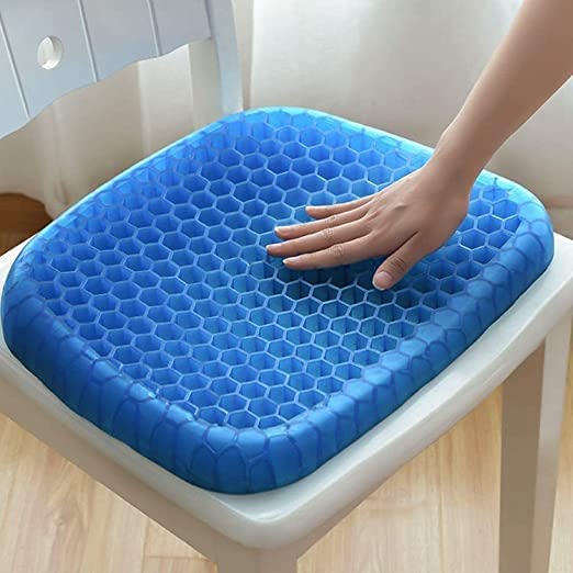 Gel Seat Cushion Ergonomic Breathable Design Pressure Relief Sitter